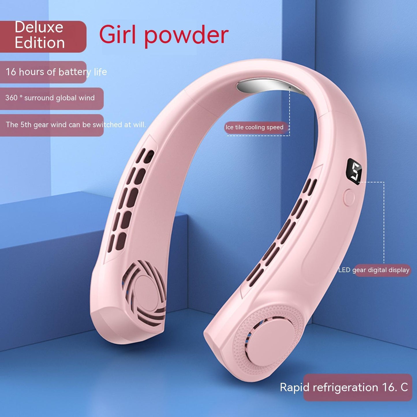 BreezeEase – Portable Mute Multifunction Hanging Neck Fan