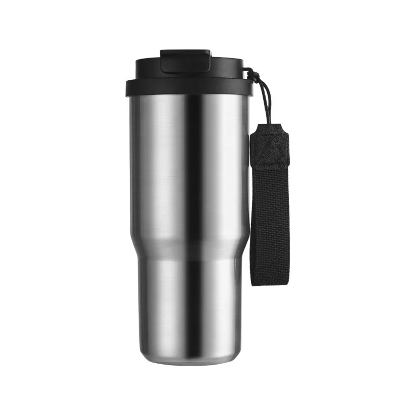 SipMate Custom Stainless Steel Coffee Cup with Straw